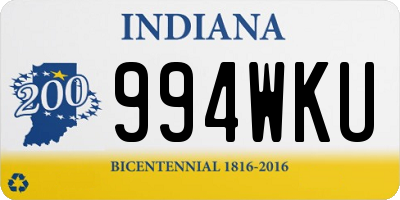 IN license plate 994WKU