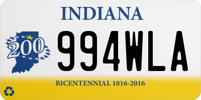 IN license plate 994WLA