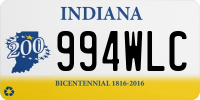 IN license plate 994WLC