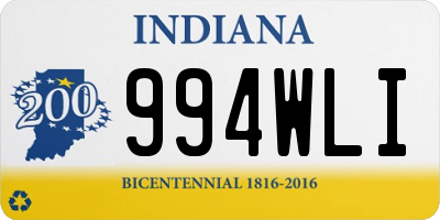IN license plate 994WLI