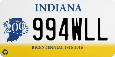 IN license plate 994WLL