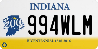 IN license plate 994WLM