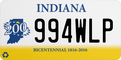 IN license plate 994WLP