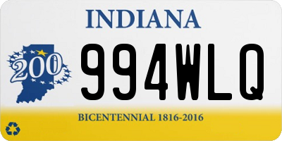 IN license plate 994WLQ