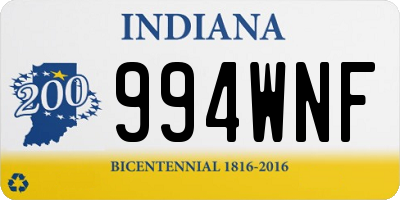 IN license plate 994WNF