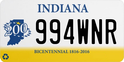 IN license plate 994WNR