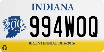IN license plate 994WOQ