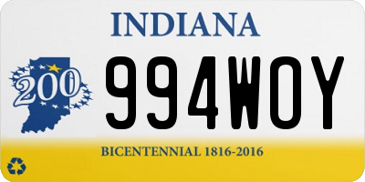 IN license plate 994WOY