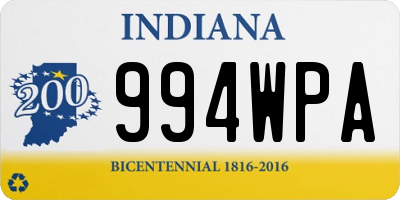 IN license plate 994WPA