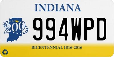 IN license plate 994WPD