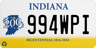 IN license plate 994WPI