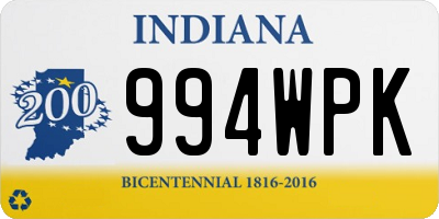 IN license plate 994WPK