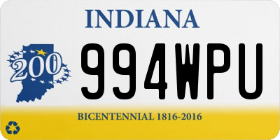 IN license plate 994WPU