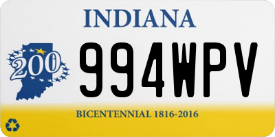 IN license plate 994WPV