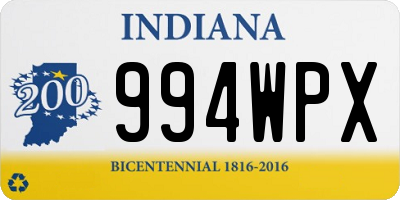 IN license plate 994WPX
