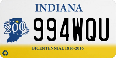 IN license plate 994WQU