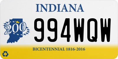 IN license plate 994WQW