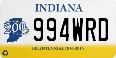 IN license plate 994WRD