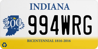 IN license plate 994WRG