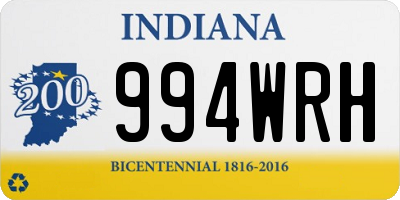 IN license plate 994WRH