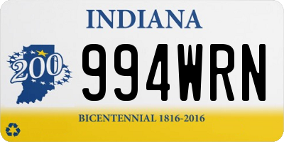 IN license plate 994WRN