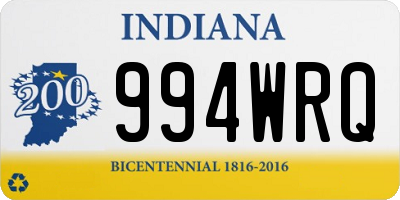 IN license plate 994WRQ