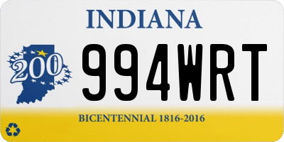 IN license plate 994WRT