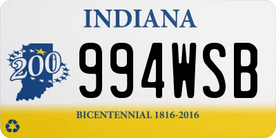 IN license plate 994WSB