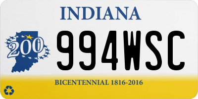 IN license plate 994WSC