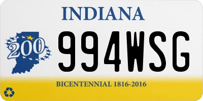 IN license plate 994WSG