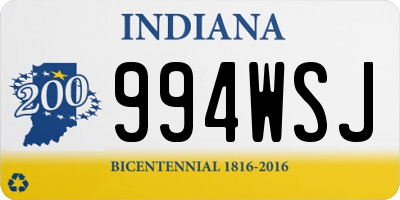 IN license plate 994WSJ
