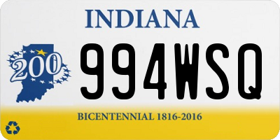 IN license plate 994WSQ