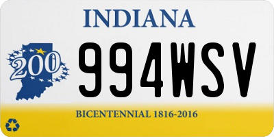 IN license plate 994WSV