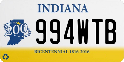 IN license plate 994WTB