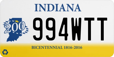 IN license plate 994WTT