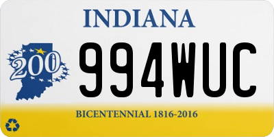 IN license plate 994WUC