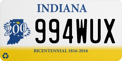 IN license plate 994WUX