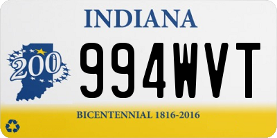 IN license plate 994WVT