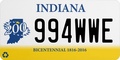 IN license plate 994WWE