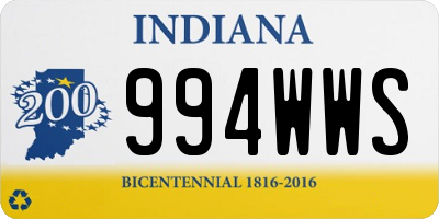 IN license plate 994WWS