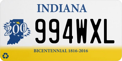 IN license plate 994WXL