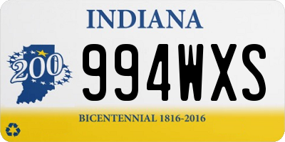 IN license plate 994WXS