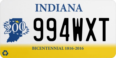 IN license plate 994WXT