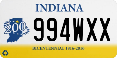 IN license plate 994WXX