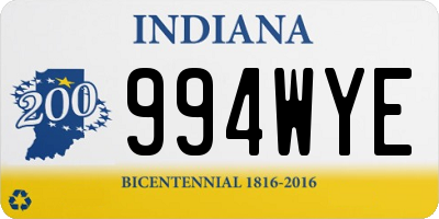 IN license plate 994WYE