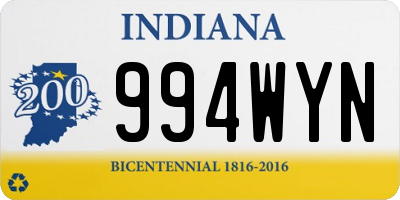 IN license plate 994WYN