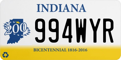 IN license plate 994WYR