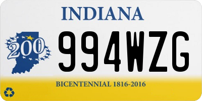 IN license plate 994WZG