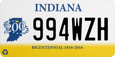 IN license plate 994WZH