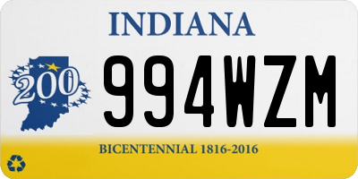 IN license plate 994WZM